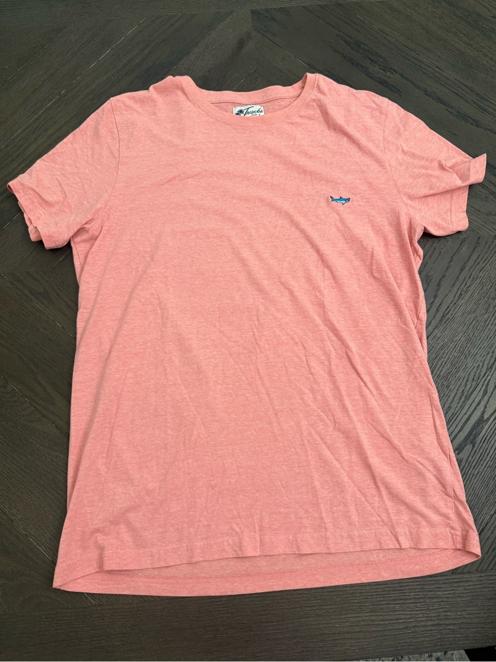 Coral Short Sleeve Tee with Shark Logo